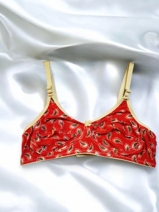 Non Padded Red Design Bra