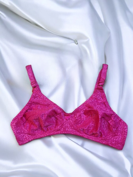 Non Padded Pink Texture Bra