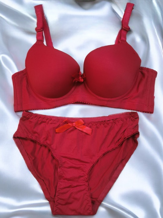 Red Stylish Premium Quality Bra Set